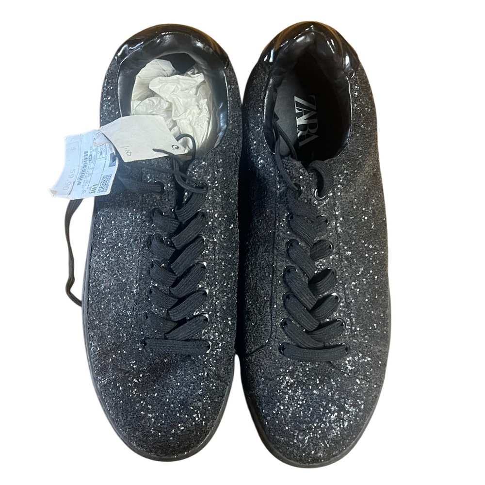 Zara Black Glitter Sneakers